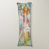 Coussins Longs Maud Adams, Jeanne d'Arc, Mucha (Devant (Vertical))