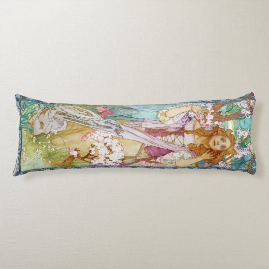 Coussins Longs Maud Adams, Jeanne d'Arc, Mucha (Devant)