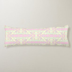 Coussins Longs Mazipoodles Leapfrog - Rose vert jaune blanc