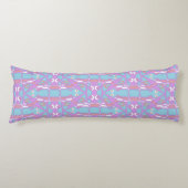 Coussins Longs Mazipoodles Leapfrog - Turquoise Purple Coral Blan (Devant)