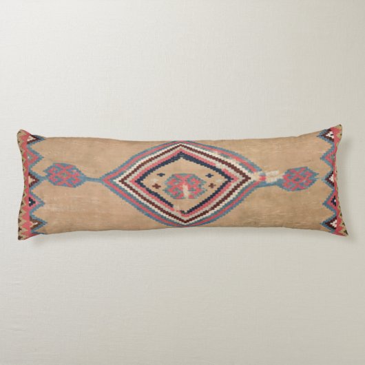 Coussins Longs Médaillon rose brun Bébé Cowboy bleu  (Dos)