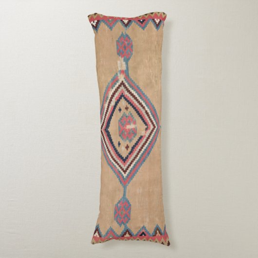 Coussins Longs Médaillon rose brun Bébé Cowboy bleu  (Devant (Vertical))