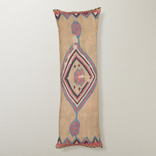 Coussins Longs Médaillon rose brun Bébé Cowboy bleu  (Dos (Vertical))