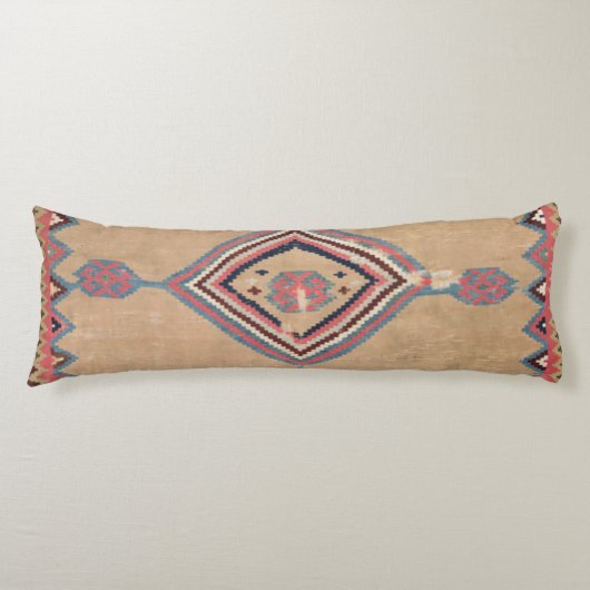 Coussins Longs Médaillon rose brun Bébé Cowboy bleu  (Devant)