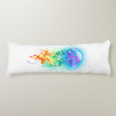 Coussins Longs Méduse arc-en-ciel (Devant)