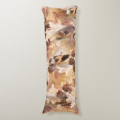 Coussins Longs Mélange exotique Tons Brown Plumes d'oiseaux Impri (Devant (Vertical))