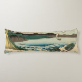 Coussins Longs Mer japonaise de Satta Hiroshige Art (Devant)