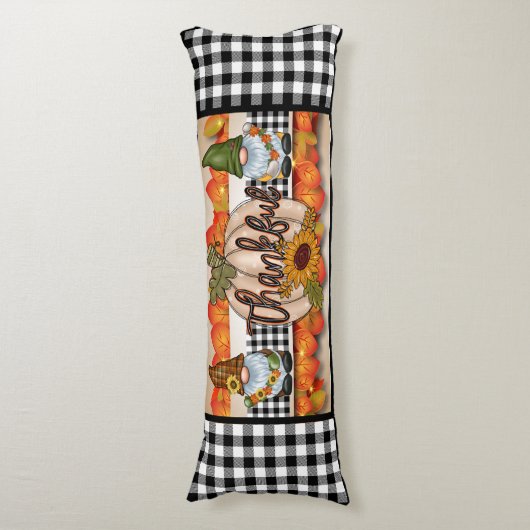 Coussins Longs Merci Gnome Buffalo Plaid (Devant (Vertical))