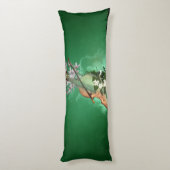 Coussins Longs Merveilleux violon avec fleurs (Dos (Vertical))