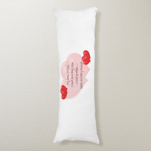 Coussins Longs Mes bras sont pleins (Devant (Vertical))