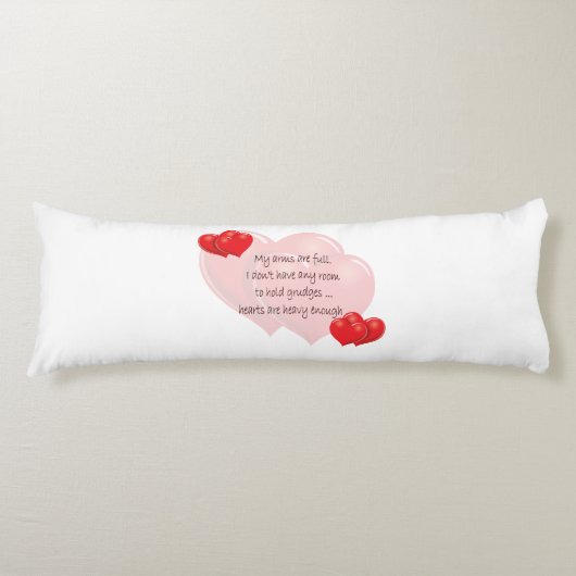 Coussins Longs Mes bras sont pleins (Devant)