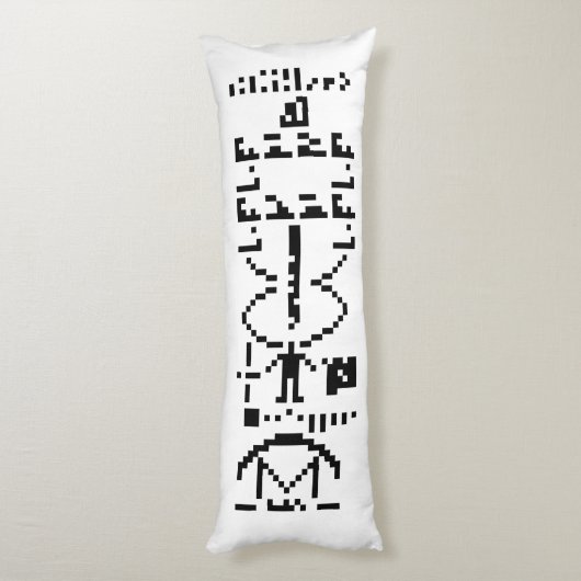 Coussins Longs Message binaire Arecibo 1974 (Dos (Vertical))