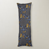 Coussins Longs Métal Moulé or et argent bleu (Dos (Vertical))