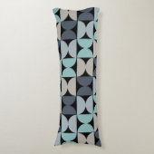 Coussins Longs Mi-siècle moderne bleu vert et gris (Devant (Vertical))