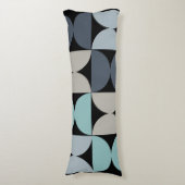 Coussins Longs Mi-siècle moderne bleu vert et gris (Devant (Vertical))