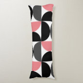 Coussins Longs Mi-siècle moderne rose noir et blanc (Devant (Vertical))