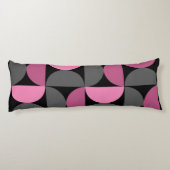 Coussins Longs Mi-siècle moderne rose, noir et gris (Dos)