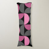 Coussins Longs Mi-siècle moderne rose, noir et gris (Devant (Vertical))