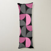 Coussins Longs Mi-siècle moderne rose, noir et gris (Dos (Vertical))