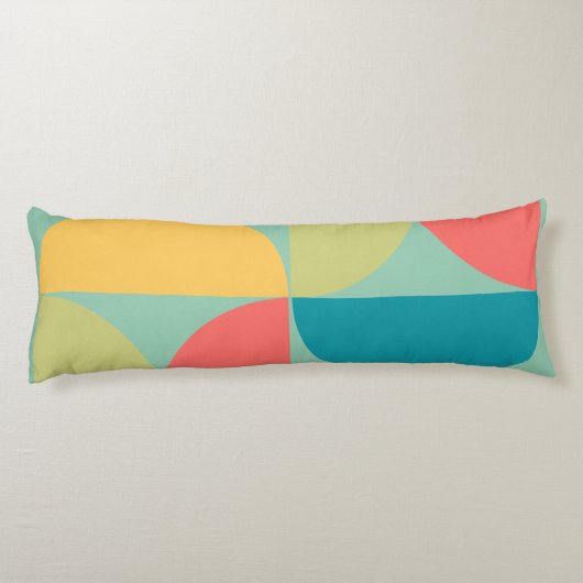 Coussins Longs Mid Century Moderne Bitsweet moutarde et olive (Dos)