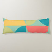 Coussins Longs Mid Century Moderne Bitsweet moutarde et olive (Devant)