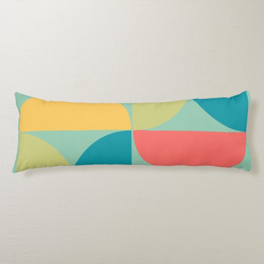 Coussins Longs Mid Century Moderne Bitsweet moutarde et olive (Devant)