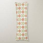 Coussins Longs  Mid-Century Pastel Pink Retro Floral Pattern (Devant (Vertical))