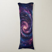 Coussins Longs Midnight Galaxy Swirl – Deep Purples & Blues (Devant (Vertical))