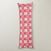 Coussins Longs Mignon Chat Blanc avec Design Kawaii Kitty Love (Dos (Vertical))