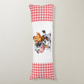 Coussins Longs mignon vache/poulet caricature (Devant (Vertical))