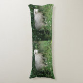 Coussins Longs Mignonne Blanc Fluffy Sheep Manger Corps Oreiller (Devant (Vertical))