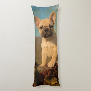 Coussins Longs Mignonne Chien de taureau français Chien, Vintage,