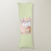 Coussins Longs Mignonne lapin de printemps/Pâques avec oeuf (Devant (Vertical))