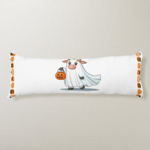 Coussins Longs Mignonne, lunatique, vache fantôme