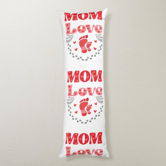 Coussins Longs Mignonne Maman Amour (Dos (Vertical))