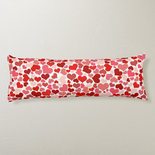 Coussins Longs Mignonne Romantique Rose Coeur Rouge Literie (Dos)