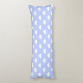 Coussins Longs Mignons nuages blancs sur bleu (Dos (Vertical))