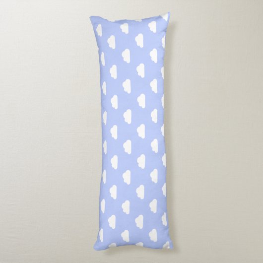 Coussins Longs Mignons nuages blancs sur bleu (Dos (Vertical))