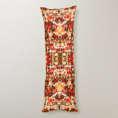 Coussins Longs Mignons rouge brun orange pierres abstraites (Dos (Vertical))