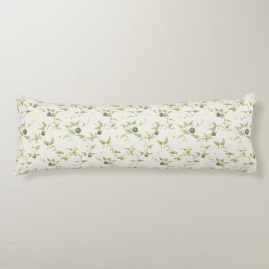 Coussins Longs Mini pastèque aquarelle botanique ivoire doux (Devant)