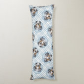 Coussins Longs Miniature American Shepherd Peinture MAS Chien Art (Dos (Vertical))