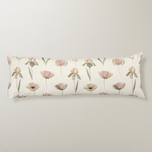 Coussins Longs Minimalist Spring Floral Body Pillow (Dos)