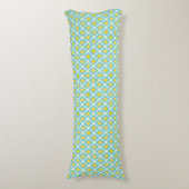 Coussins Longs Mode jaune bleue d'ikat tribal moderne (Devant (Vertical))