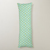 Coussins Longs Mode jaune bleue d'ikat tribal moderne (Dos (Vertical))