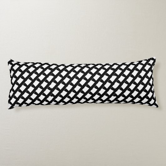 Coussins Longs mode motif blanche et blanche et noire (Dos)