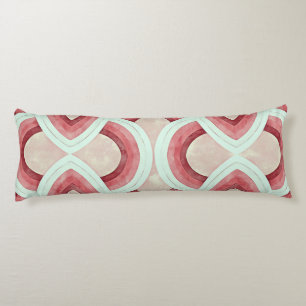 Coussins Longs Modèle arc-en-ciel groovy vintage en corail et dés