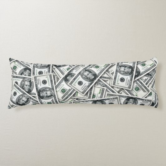 Coussins Longs Modèle de billet de vingt dollars (Devant)