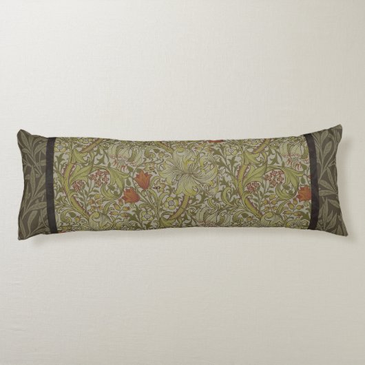 Coussins Longs Modèle de branche de saule et de lis doré de Willi (Dos)