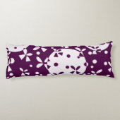 Coussins Longs Modèle de fête de cloches de Noël violettes (Dos)