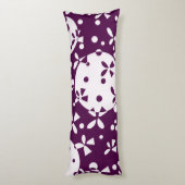 Coussins Longs Modèle de fête de cloches de Noël violettes (Dos (Vertical))